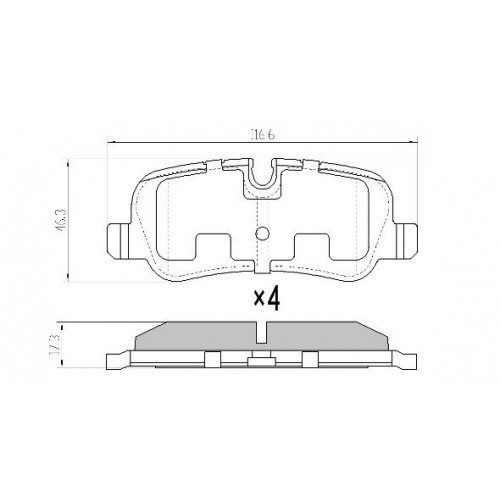 ARKA FREN BALATASI. RANGE ROVER SPORT-DISCOVERY...