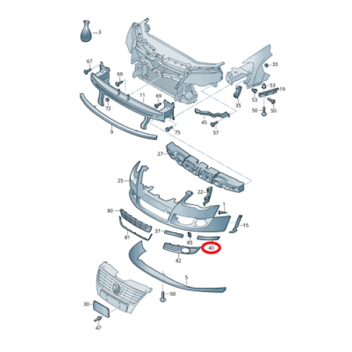 SİNYAL ÇERÇEVESİ ÖN SOL PASSAT 05>10