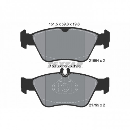 ÖN FREN BALATASI. W210-208-202. 21664...