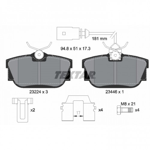 FREN BALATASI T4 90>03 ARKA