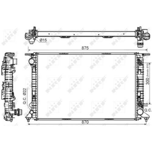 SU RADYATÖRÜ Q5 CCWA 3.0 TDI 08>