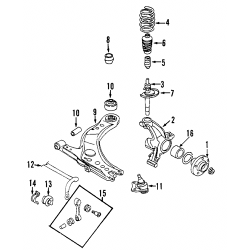 AMORTİSÖR LASTİĞİ ÖN  BORA/GOLF IV/POLO V/TOURAN/A3